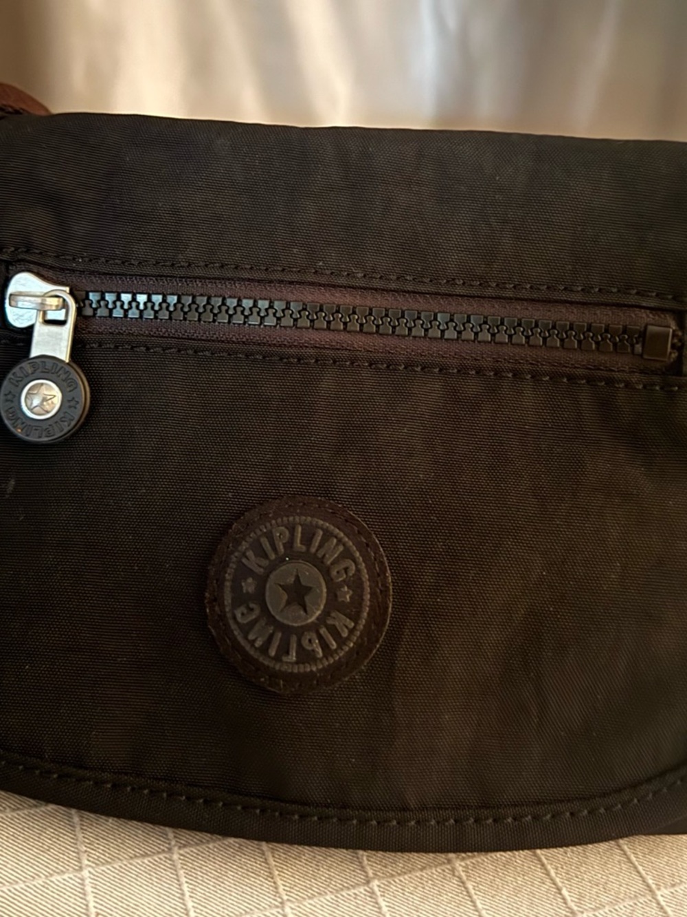 Kipling Black Crossbody Bag with Front Zip Pocket